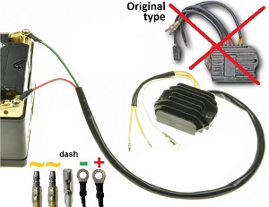 CARR511 - Ducati Moto Guzzi 2 fase MOSFET Voltage regulator rectifier