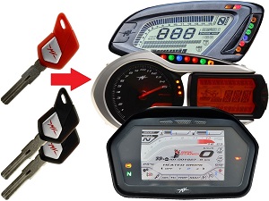 MV Agusta programming 3x transponder chip key → unit