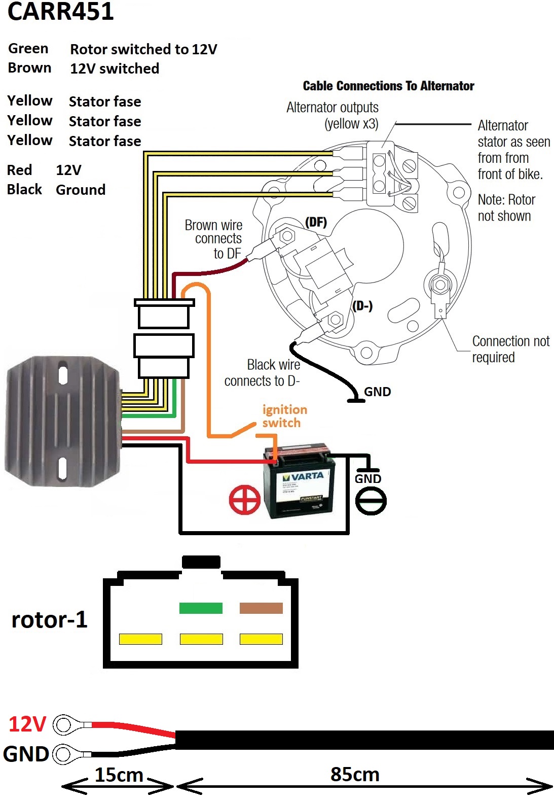 Moto-Guzzi BMW ROTOR Voltage regulator rectifier MOSFET CARR451