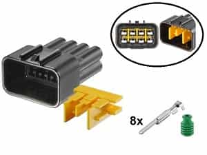 RFW-8P090-M set - mannelijke motorfiets connector 8 polig