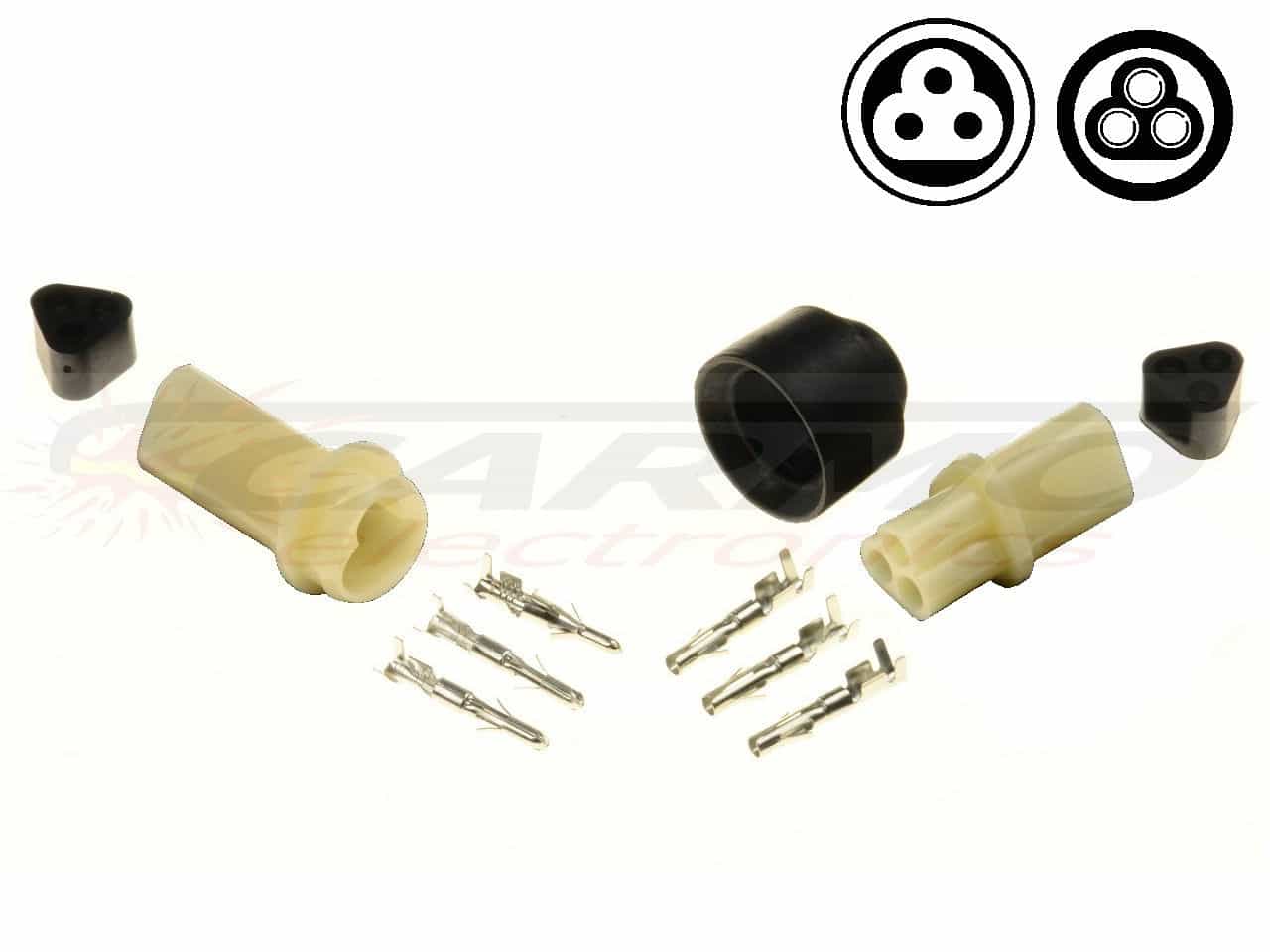 3 pin YPC Sealed connector set - off road bike connector - Click Image to Close