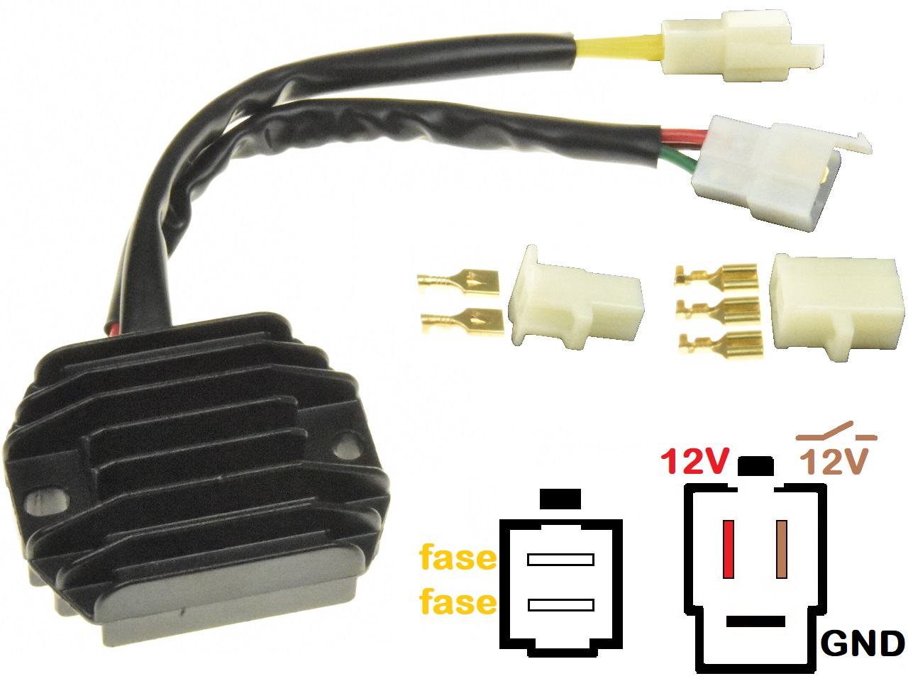 CARR071 - Yamaha XT Voltage regulator rectifier (SH522G-12, SH222) - Click Image to Close