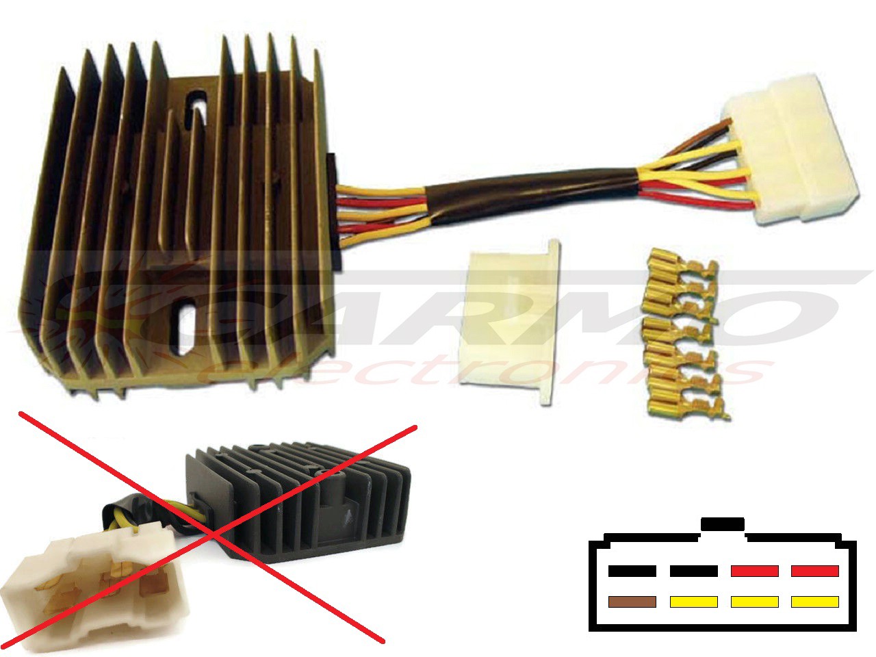 CARR1271 Kawasaki KLF400 MOSFET Voltage regulator rectifier - Click Image to Close