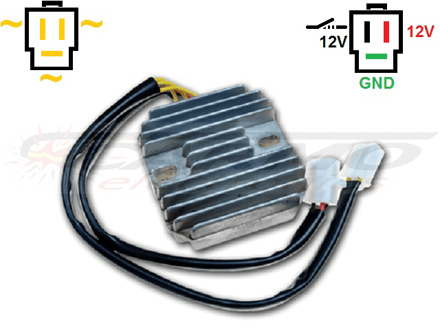 CARR161 - Honda CX500 Suzuki VS800 MOSFET Voltage regulator rectifier (31600-415-008, SH232-12, Shindengen) - Click Image to Close