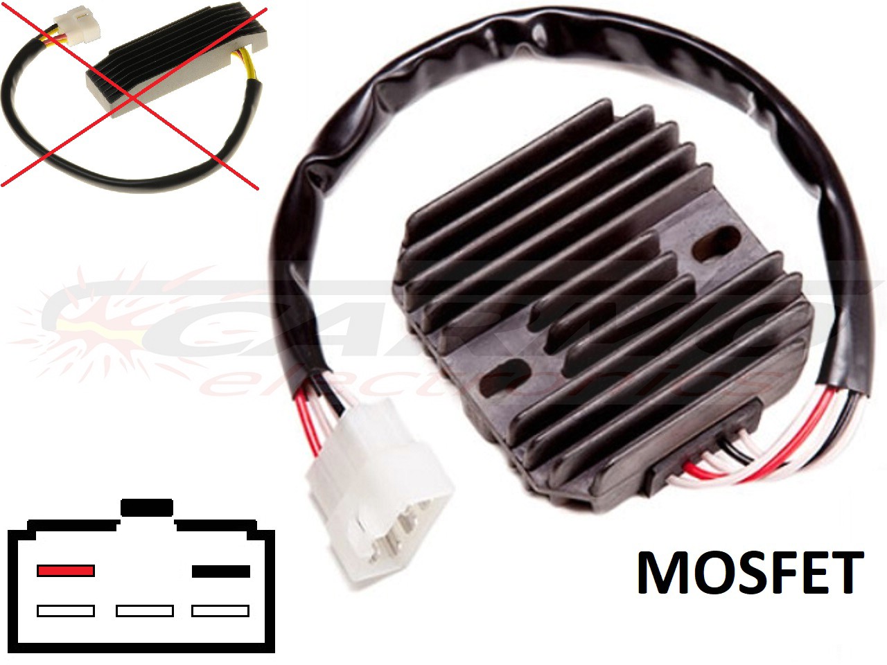 CARR401 - Suzuki intruder MOSFET Voltage regulator rectifier - Click Image to Close