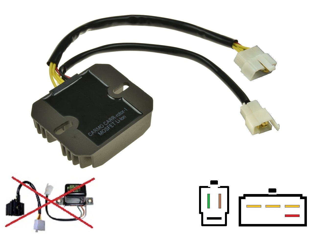 CARR771 Suzuki GT380 GT550 GT750 RE500 TS400 MOSFET Voltage regulator rectifier - Click Image to Close