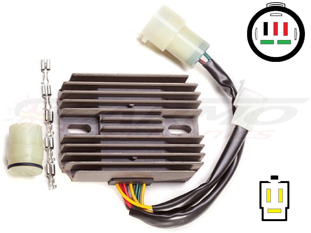 CARR824-LI Honda XRV750 Africa Twin RD04 MOSFET Voltage regulator rectifier - Lithium Ion - Click Image to Close