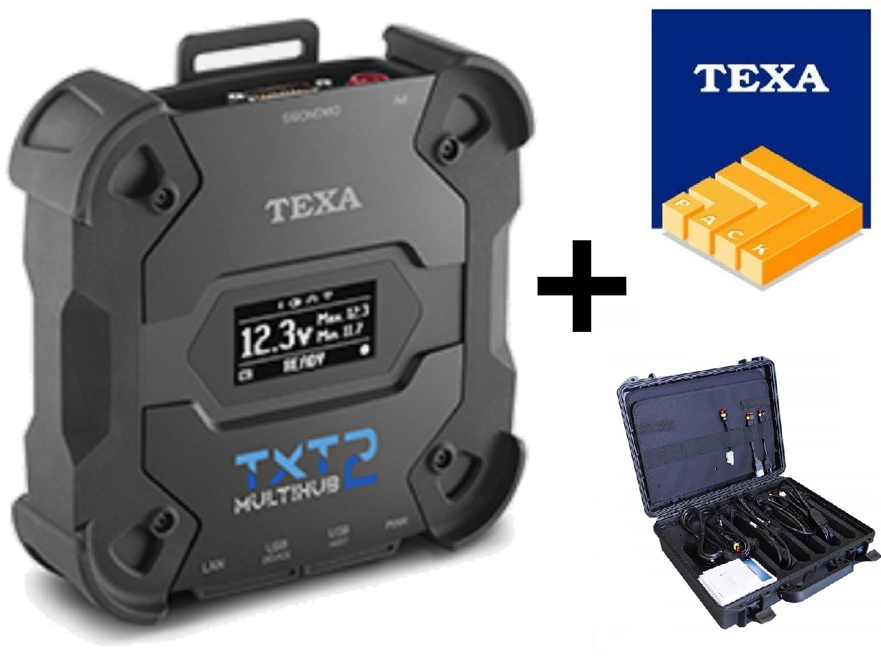 Texa Navigator TXT Multihub 2 + IDC6 software + TEXPACK + basic cable case - Click Image to Close