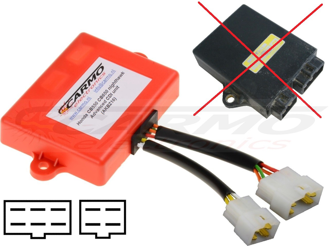 Honda CB550 CB650 Nighthawk igniter ignition module CDI TCI Box AKBZ16 - Click Image to Close