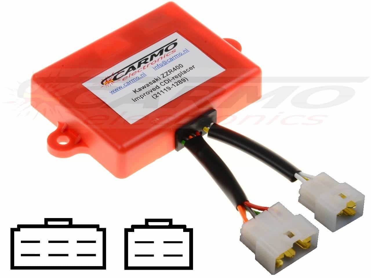 Kawasaki ZZR400 igniter ignition module CDI TCI Box 21119-1289 J4T03073 - Click Image to Close