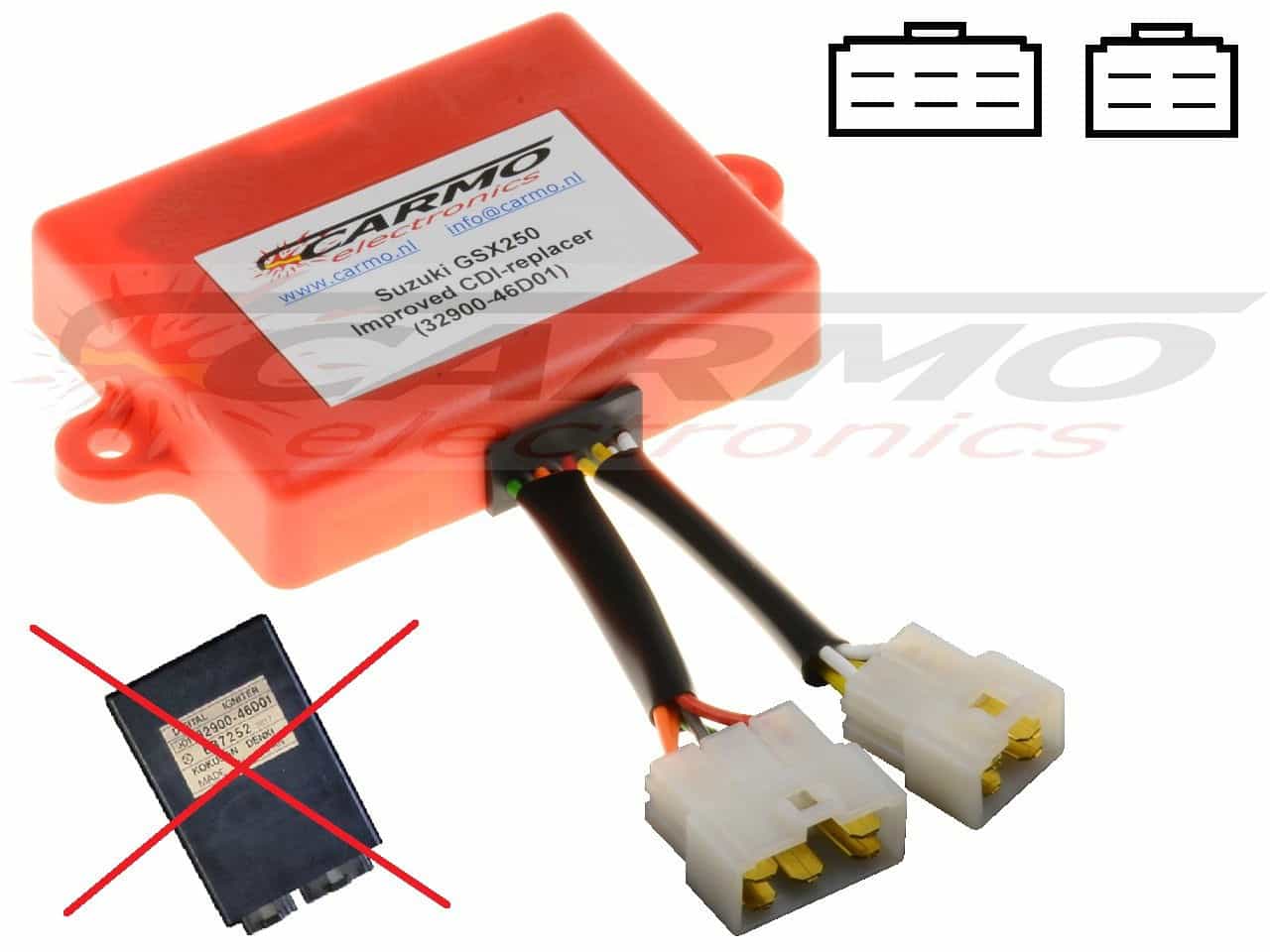 Suzuki GSX250 GSX400 igniter ignition module CDI TCI Box BB7252 32900-46D00 32900-46D01 - Click Image to Close