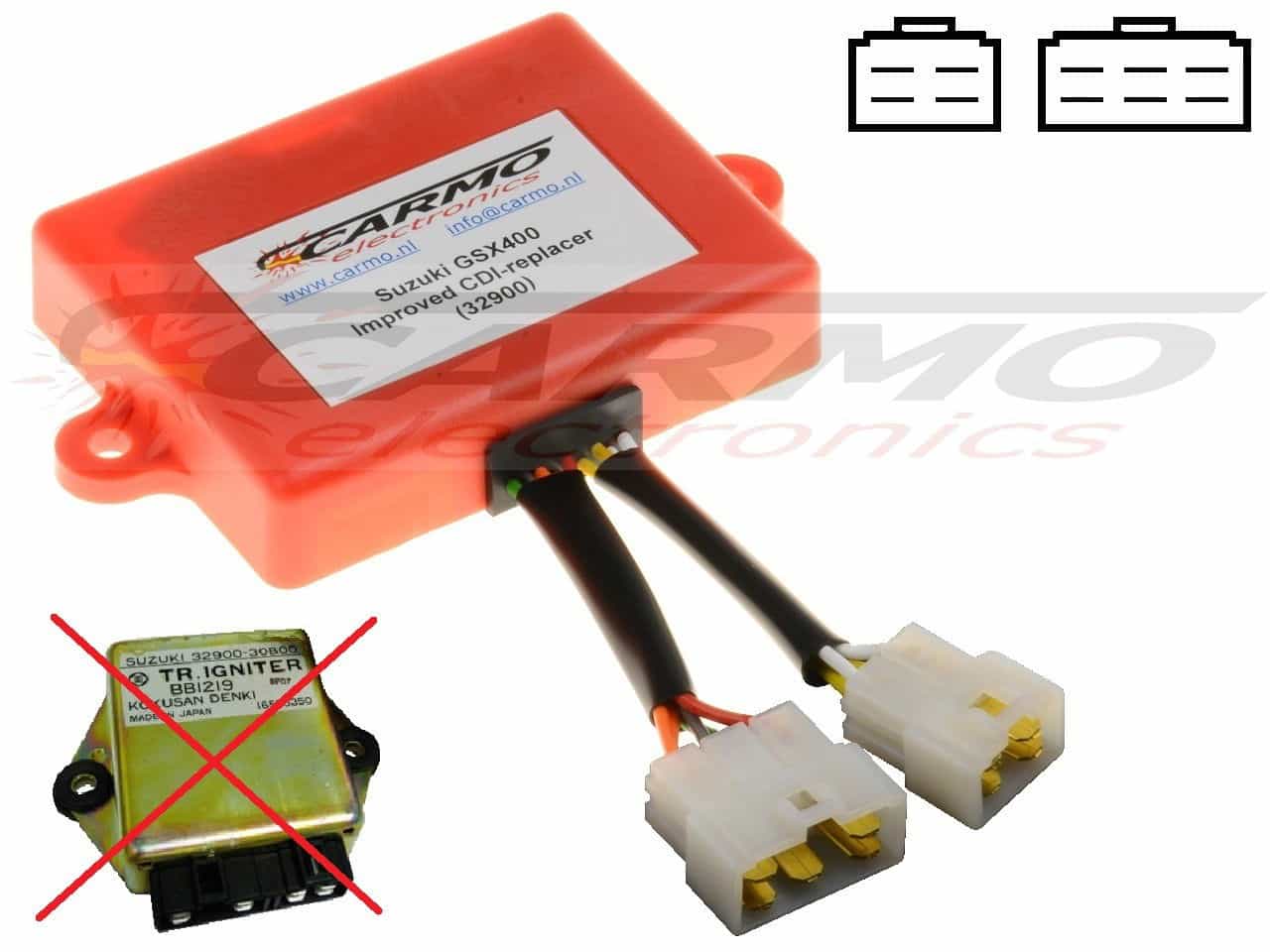 Suzuki GSXR400 GSX400X Impulse igniter ignition module CDI TCI Box (BB1219, 32900-30B00, 32900-32B10) - Click Image to Close