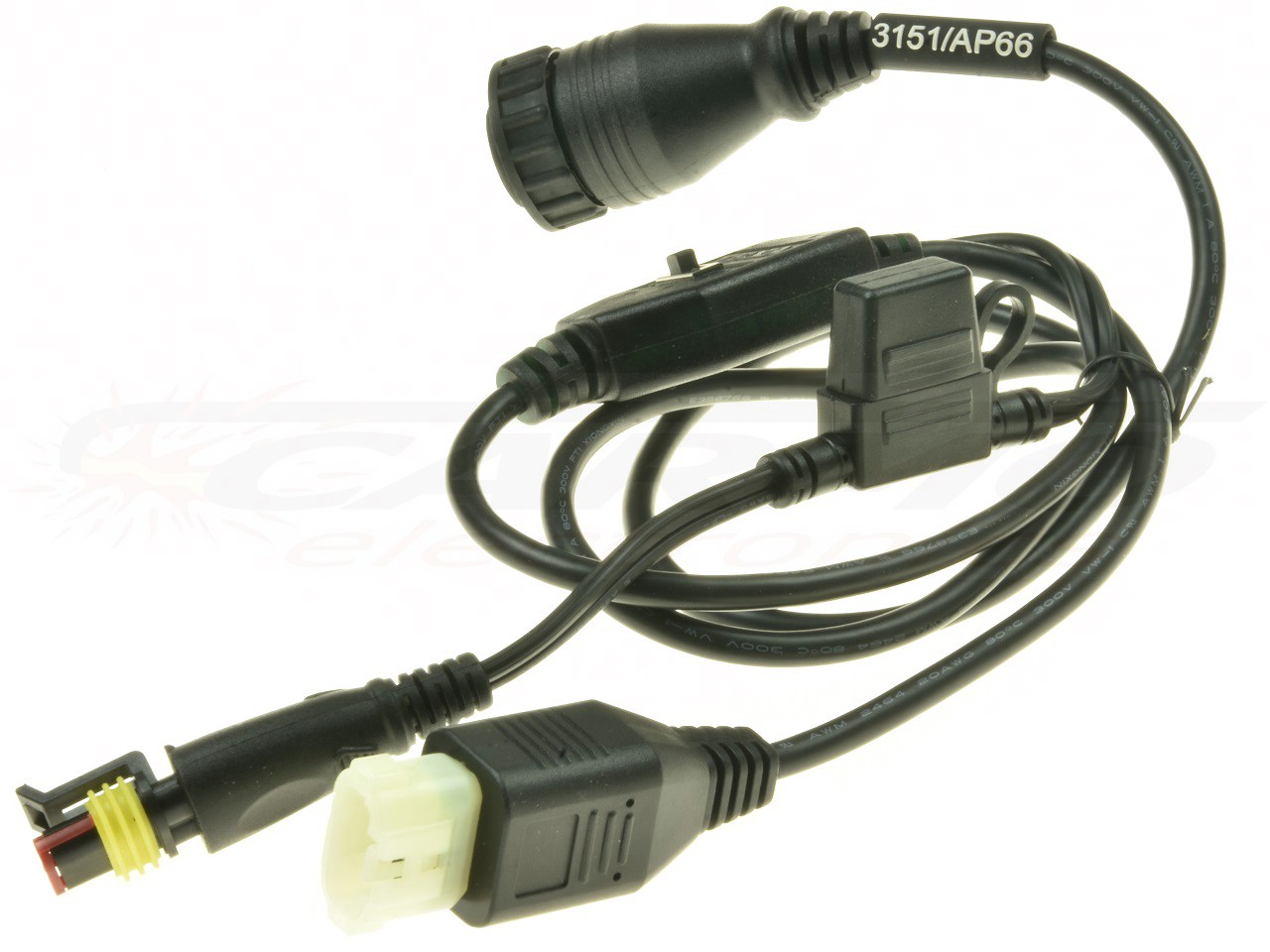 Texa 3151/AP66 Motorcycle Yamaha cross diagnostic and power cable TEXA-3913318 - Click Image to Close