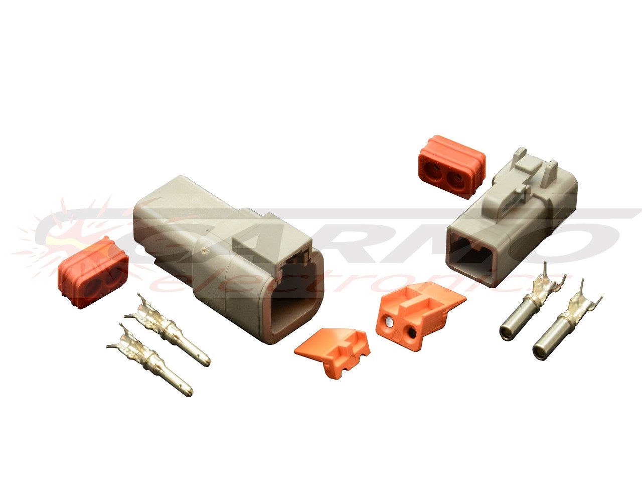 2 pole superseal connector Amphenol - Deutsch DTP06-2S DTP04-2P - Click Image to Close